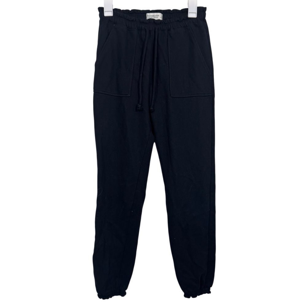 Abercrombie & Fitch Black Cinched Waist Jogger Sweatpants